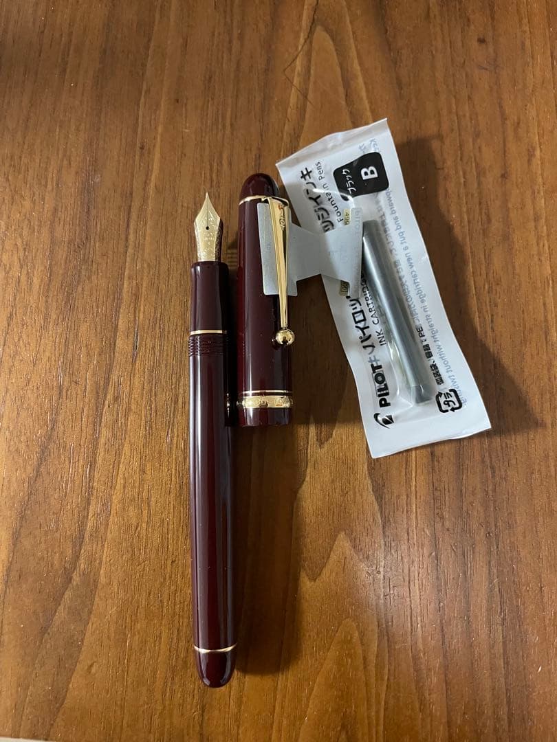 廃番カラー PILOT 万年筆 細字 ディープレッド