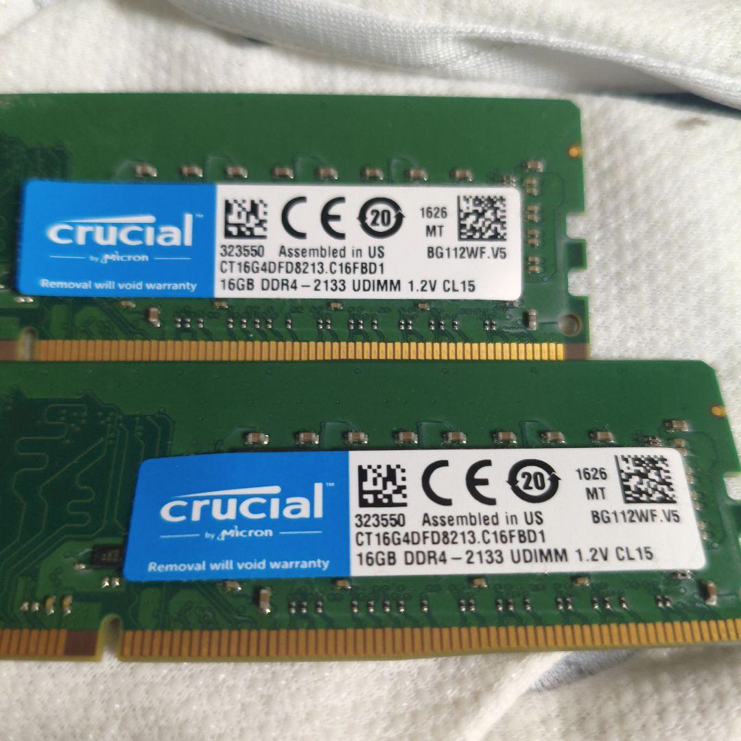 メモリー crucial 16GB DDR4-2133 UDIMM 1.2V CL15