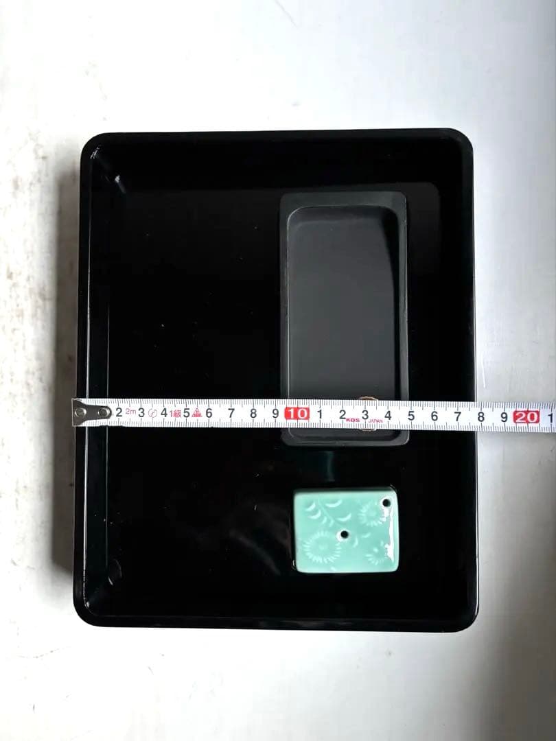 884 未使用 高岡漆器 螺鈿細工の硯箱 書道 硯 水滴 文箱 伝統工芸品