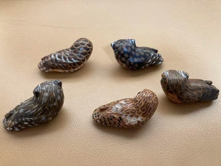 コキンメフクロウ？　ミミズク　置物　アンティーク　昭和レトロ