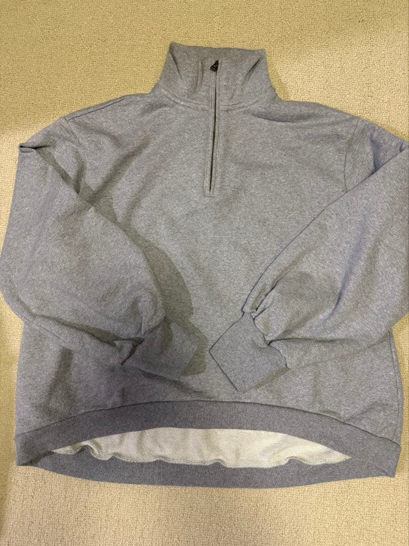 RHCロンハーマンハーフジップグハイネック スウェットトレーナーグレーxs