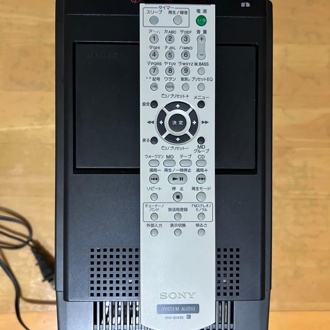 SONY ソニー CMT-M35WM｜MD・CD再生確認済｜リモコン・MD付き