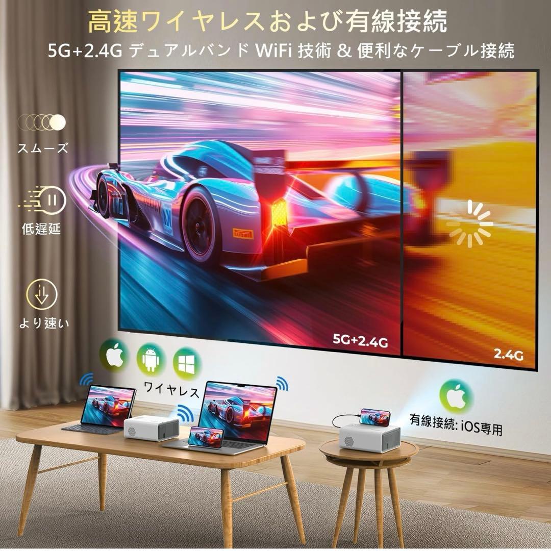 プロジェクター 15000LM高輝度革新版電動フォーカス＆電動台形補正