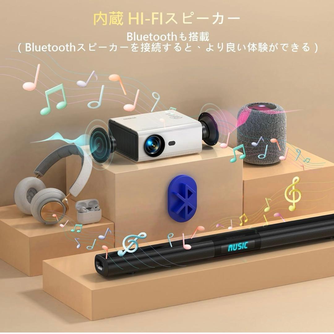 プロジェクター 15000LM高輝度革新版電動フォーカス＆電動台形補正