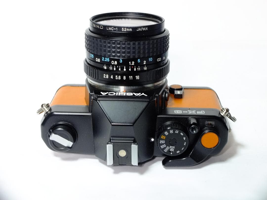 【実写確認整備品】ヤシカFX-3キャメルレザー仕様／トキナー28mmf2.8付