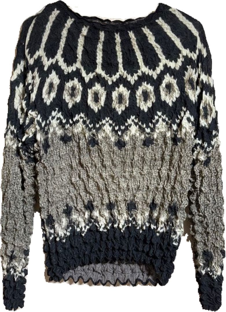 n*o様 MASU POPCORN NORDIC SWEATER size48