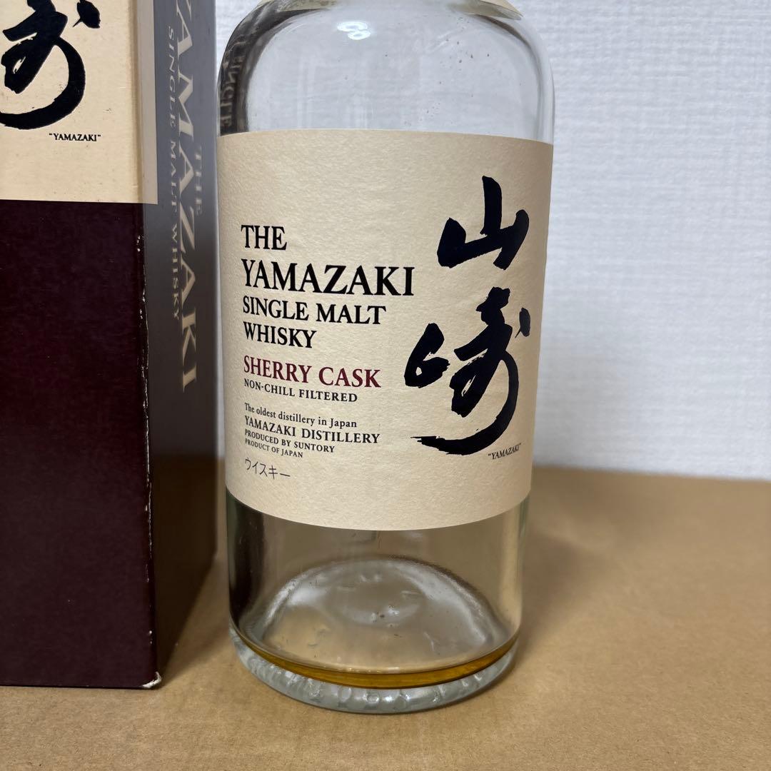 (空瓶、空箱) サントリーシングルモルトウイスキー　山崎　シェリーカスク