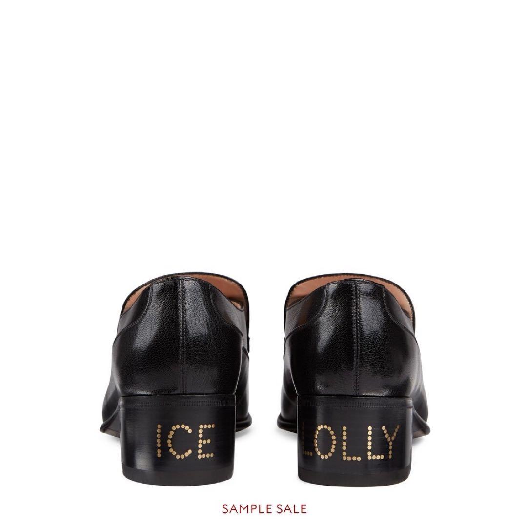 GUCCIローファー 黒×ゴールド レザー　35