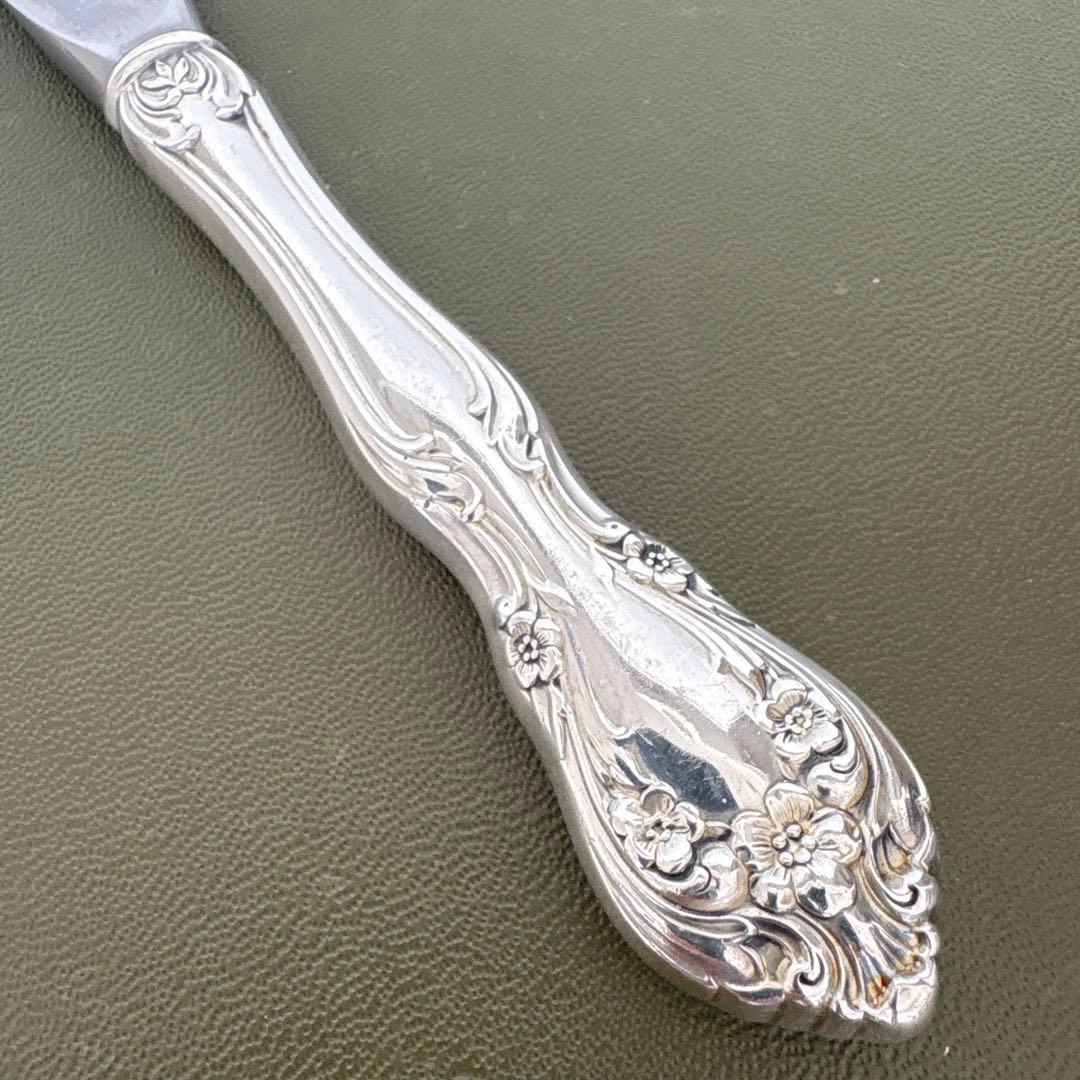 ビンテージ　ALVIN STERLING ナイフ　純銀　シャトーローズ　シルバー