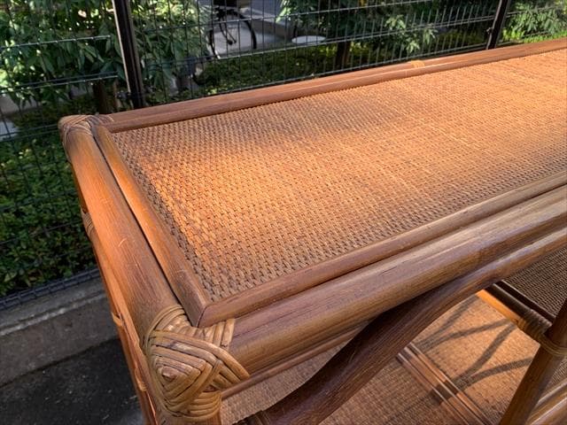 昭和レトロポップ｜ヴィンテージラタン｜オープンシェルフ｜キャビネット｜