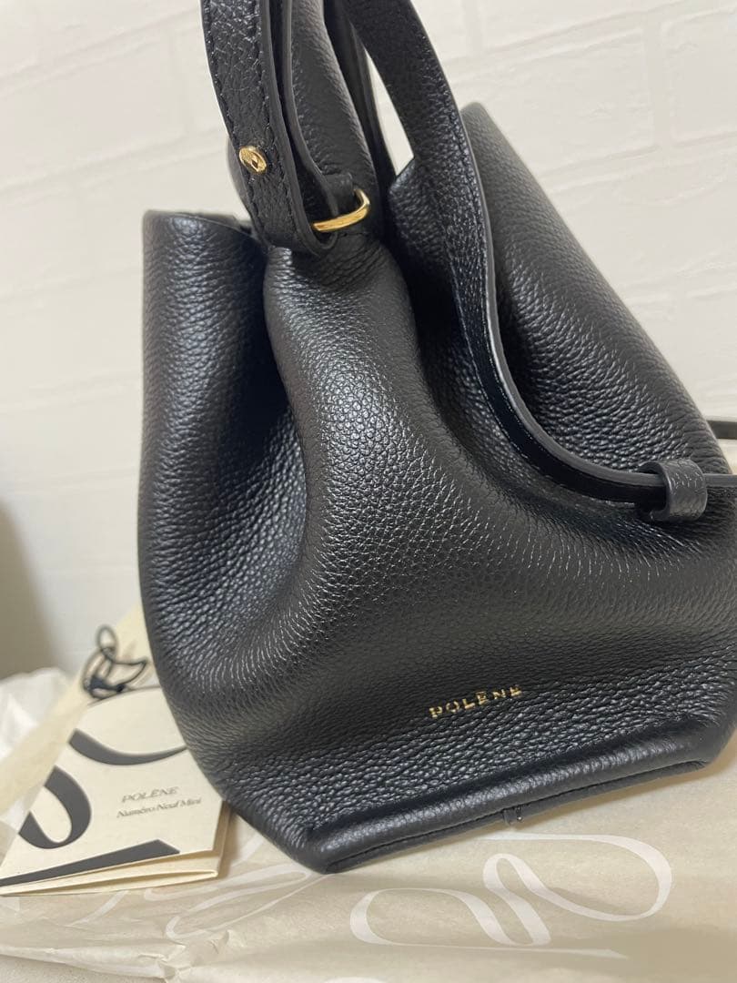美品　ポレーヌ　ヌメロヌフ　ミニ　ハンドバッグ　ショルダーバッグ　2WAY