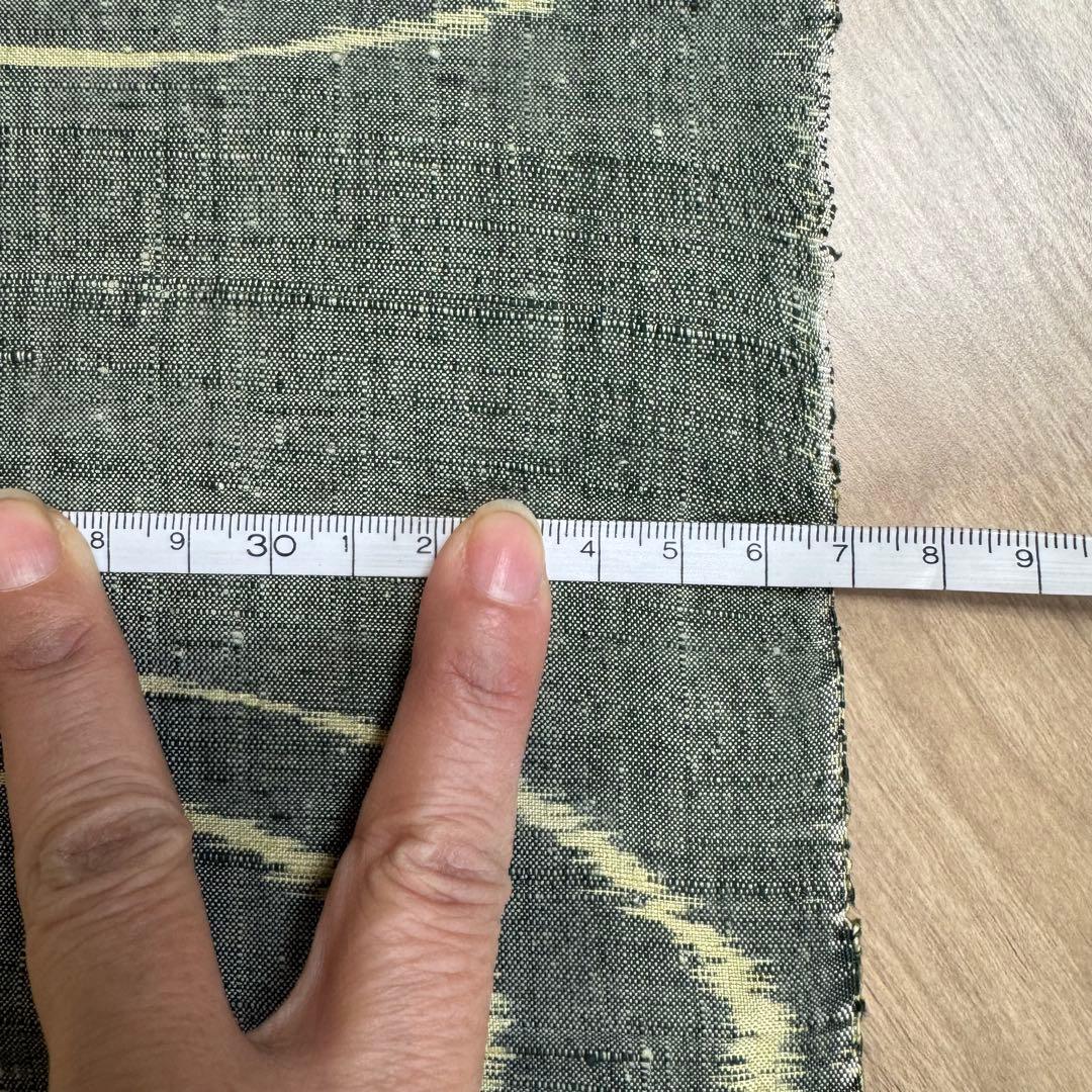 未使用品　正絹　反物　着物　和装　信州紬　伝統工芸品　長野県　グレー　藍鼠　流水