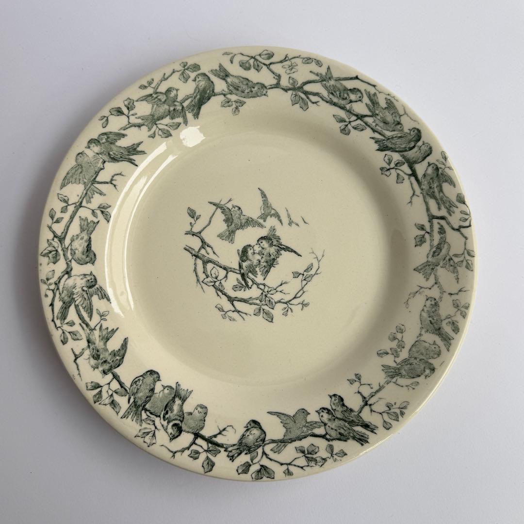 美品　フランスアンティーク　Gien AVIARY ディナープレート