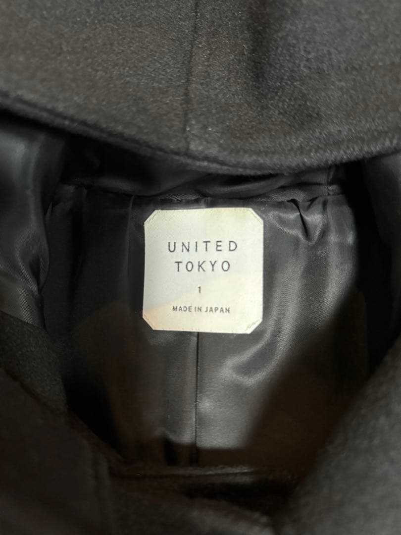 【12/21まで値下げ】UNITED TOKYO ブラックミドル丈ダッフルコート