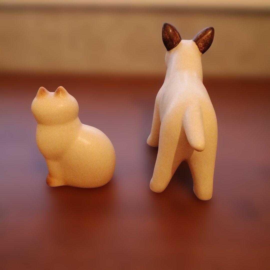 美品　リサ・ラーソン　陶器　置物