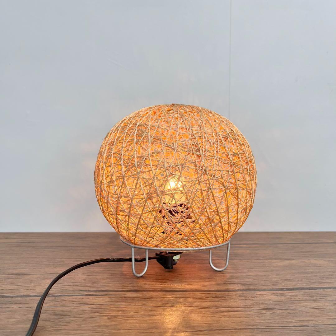 【影もかわいい】ラタン風ライト 有線 丸いライト 間接照明 おしゃれ 和モダン