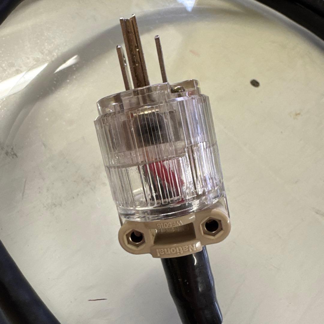 透明プラグ IEC電源ケーブル 2m