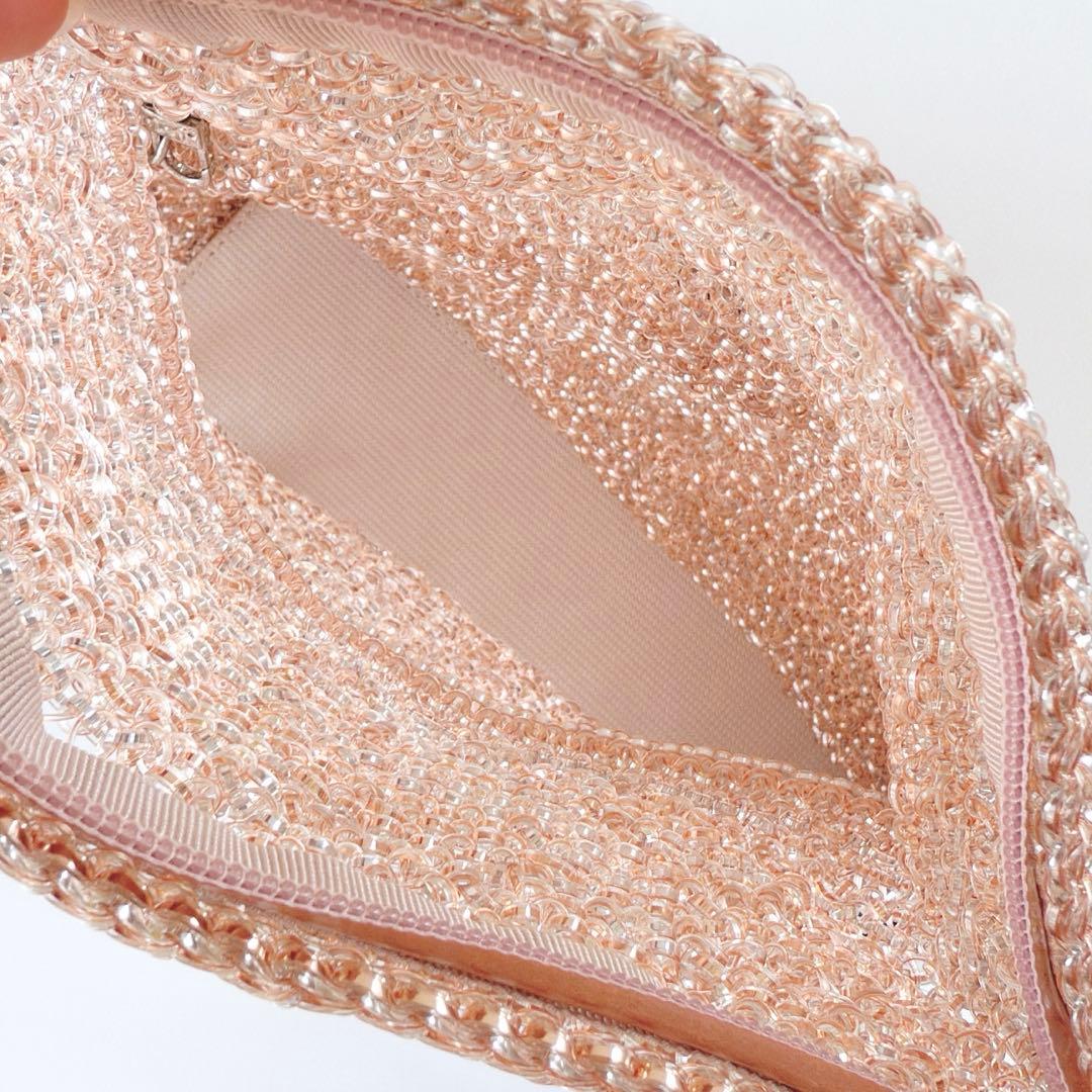 新品未使用　アンテプリマ　マチ付きリナッシェレ　ローズシルバーゴールド