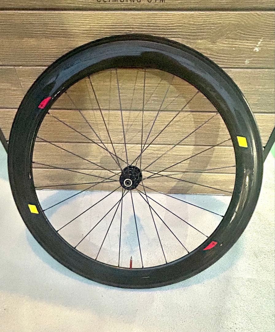 【カーボンホイール後輪】+チューブラータイヤ重量1.02kg