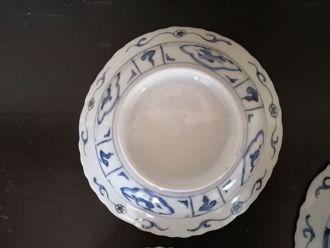 古伊万里　染付 皿 5客セット　江戸時代