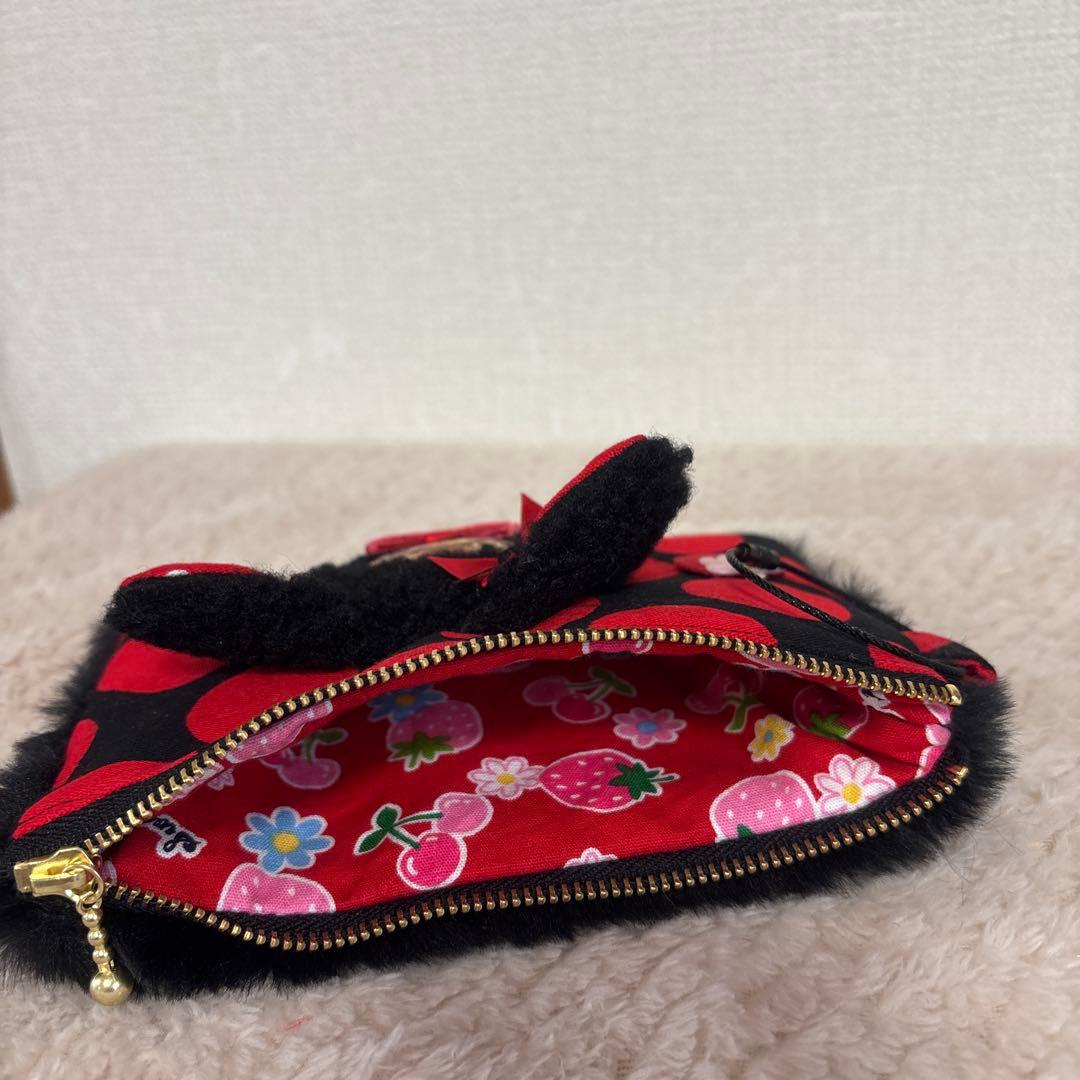 コヤンイサムチョン　ふわモコ　黒猫サンダーちゃんトート＆ポーチ