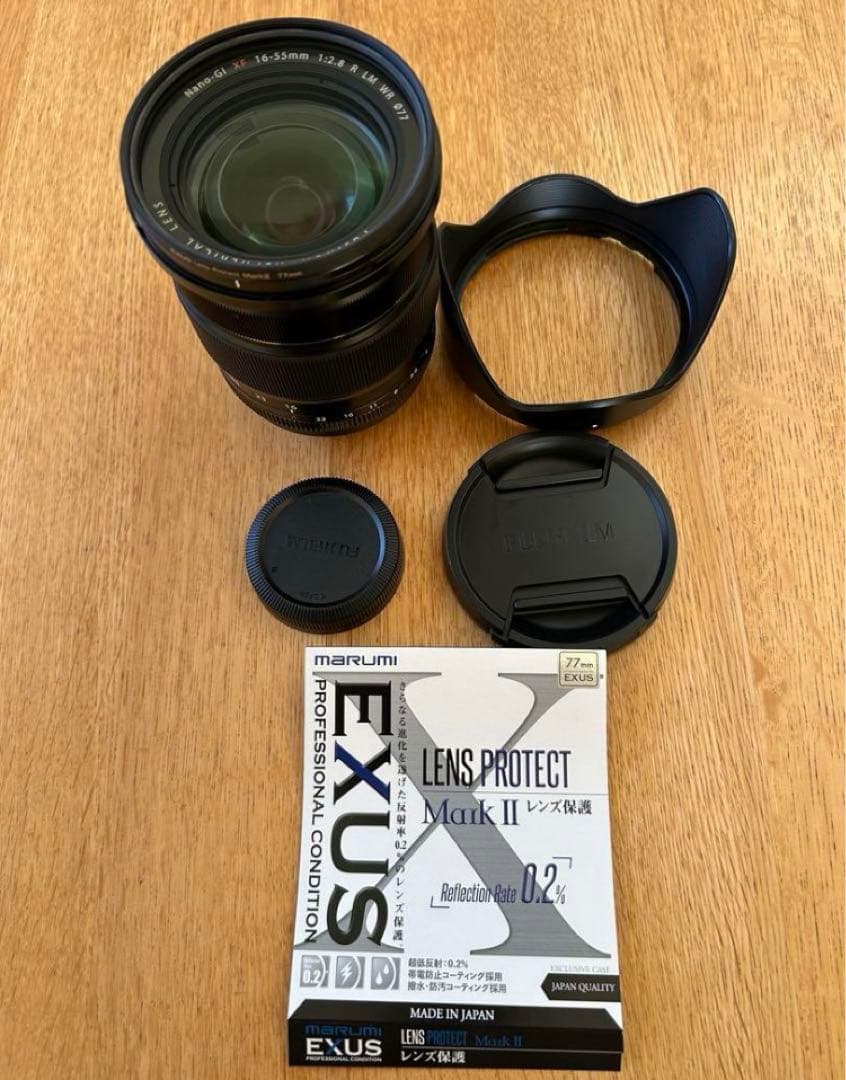 Fujifilm XF16-55mmF2.8 R LM WR 保護フィルタ付