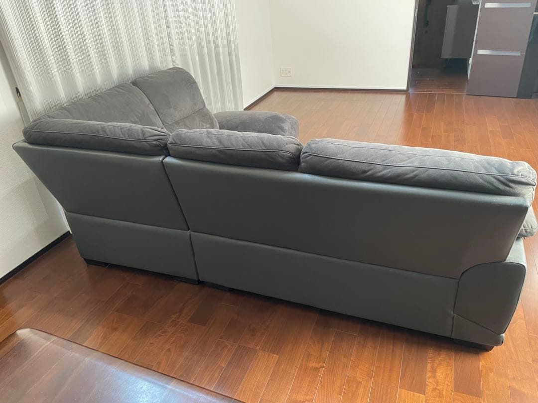 グレー L字型 コーナーソファ☆送料込☆