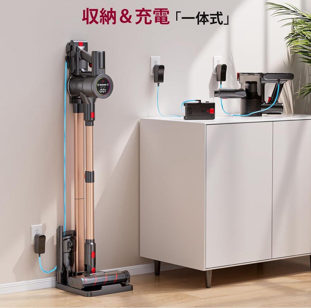 掃除機⭐️コードレス 業界初 独立モーター自走式 70Kpa 超強力吸引 軽量