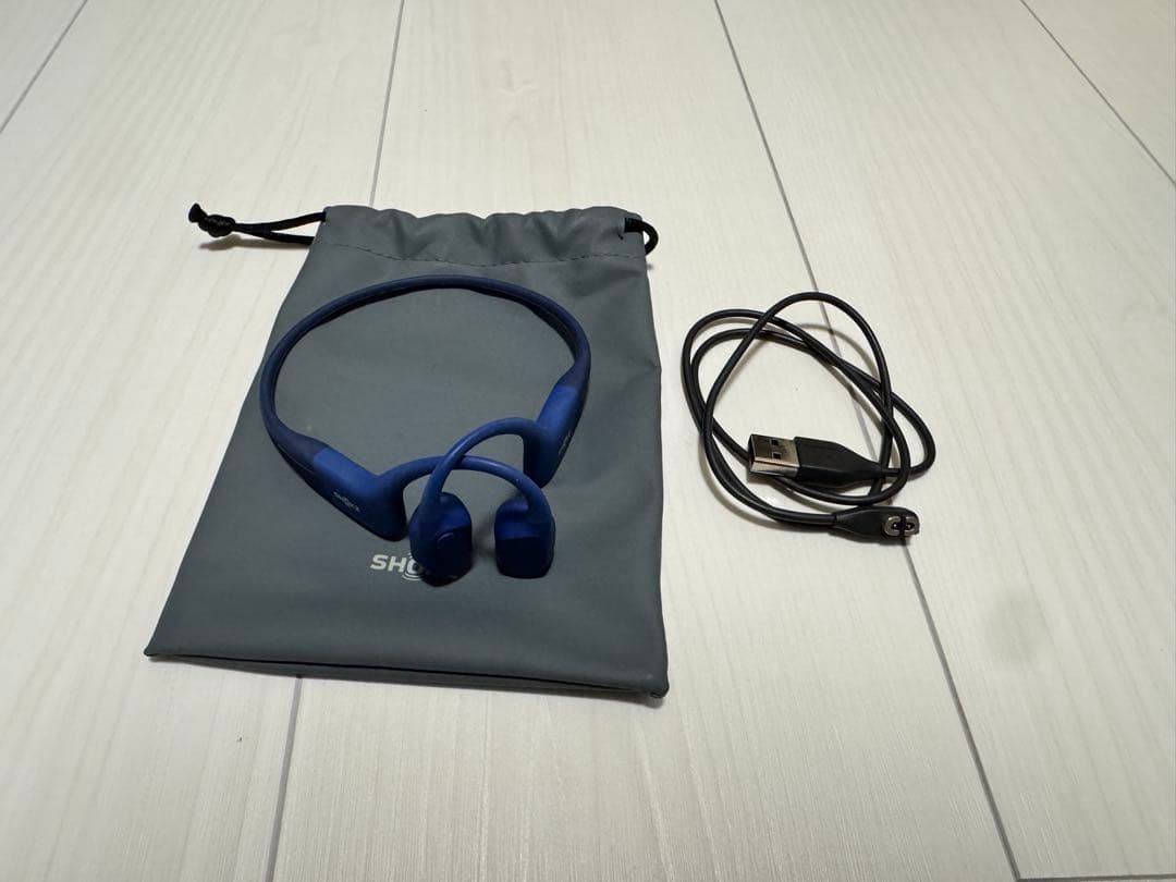 SHOKZ OpenRun 骨伝導イヤホン ブルー