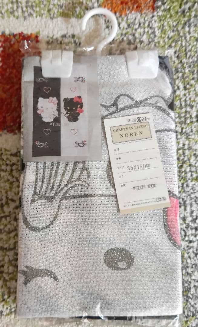 天使＆小悪魔キティ 暖簾 のれん 2007年 平成レトロ 新品未使用 激レア♪