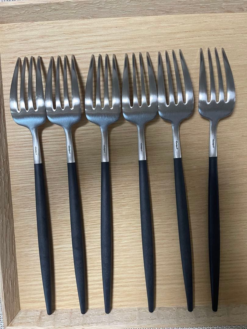 クチポールGOA ブラックシルバー 36pcsカトラリーセット ポルトガル製