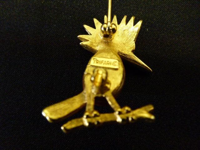 TRIFARI　トリファリ　1960年代　ヴィンテージ　ウッドペッカー　ブローチ