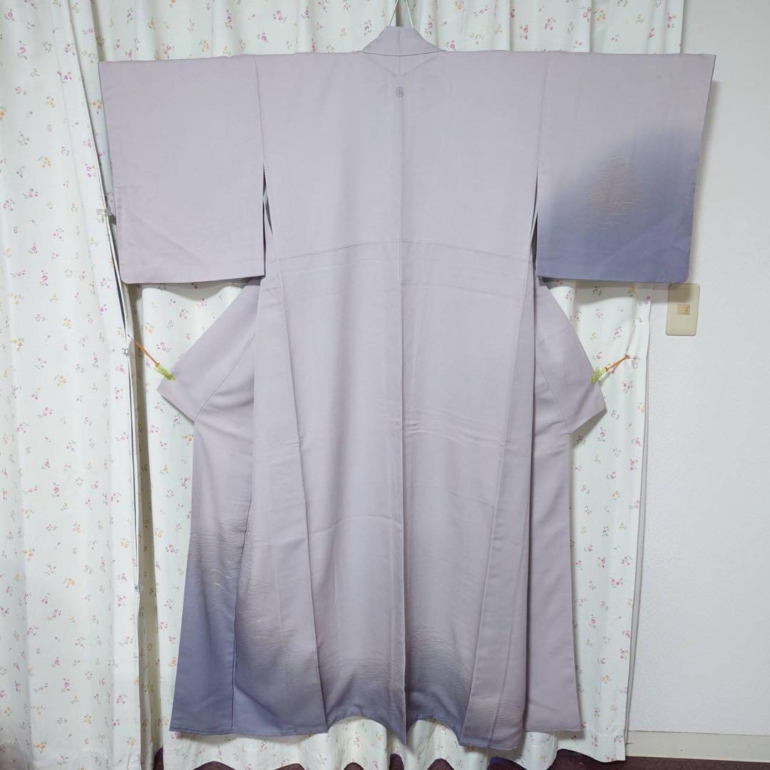 フ9995 ほぼ美品　袷　正絹　ぼかし染　訪問着　フルセット