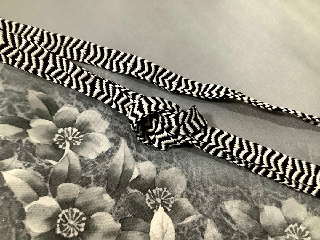 道明帯締め。白菊。