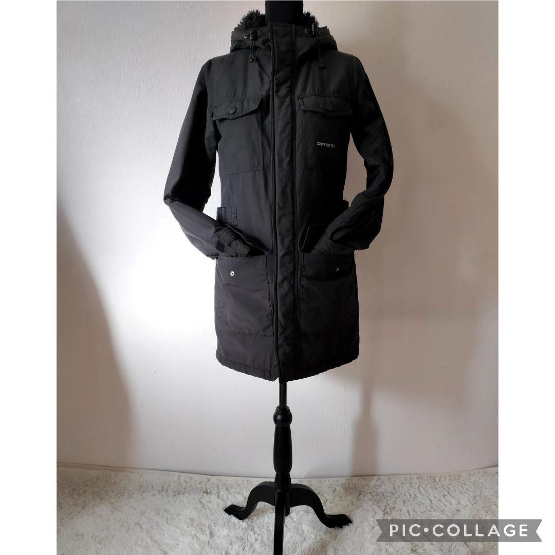 【美品・希少】Carhartt 裏ボア モッズコート 黒 M レディース