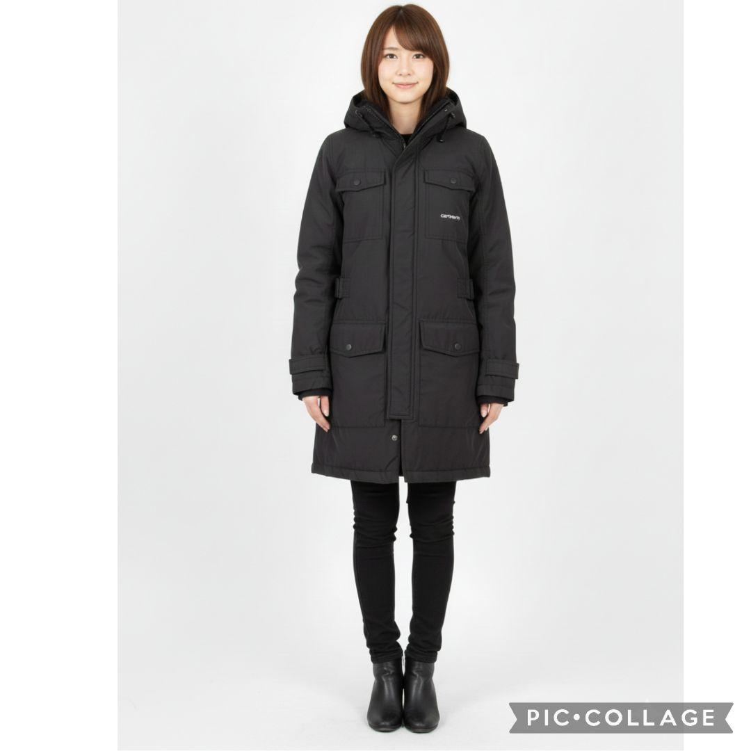 【美品・希少】Carhartt 裏ボア モッズコート 黒 M レディース