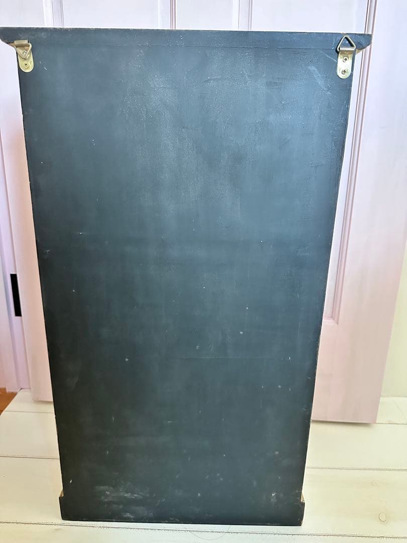 フランスアンティークキャビネット/ウォールラック/薔薇柄ペイント/ドールハウス