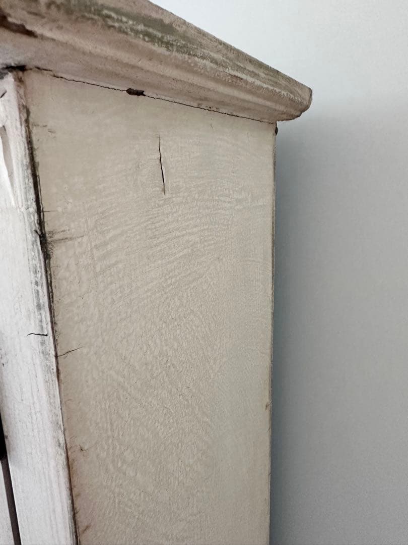 フランスアンティークキャビネット/ウォールラック/薔薇柄ペイント/ドールハウス