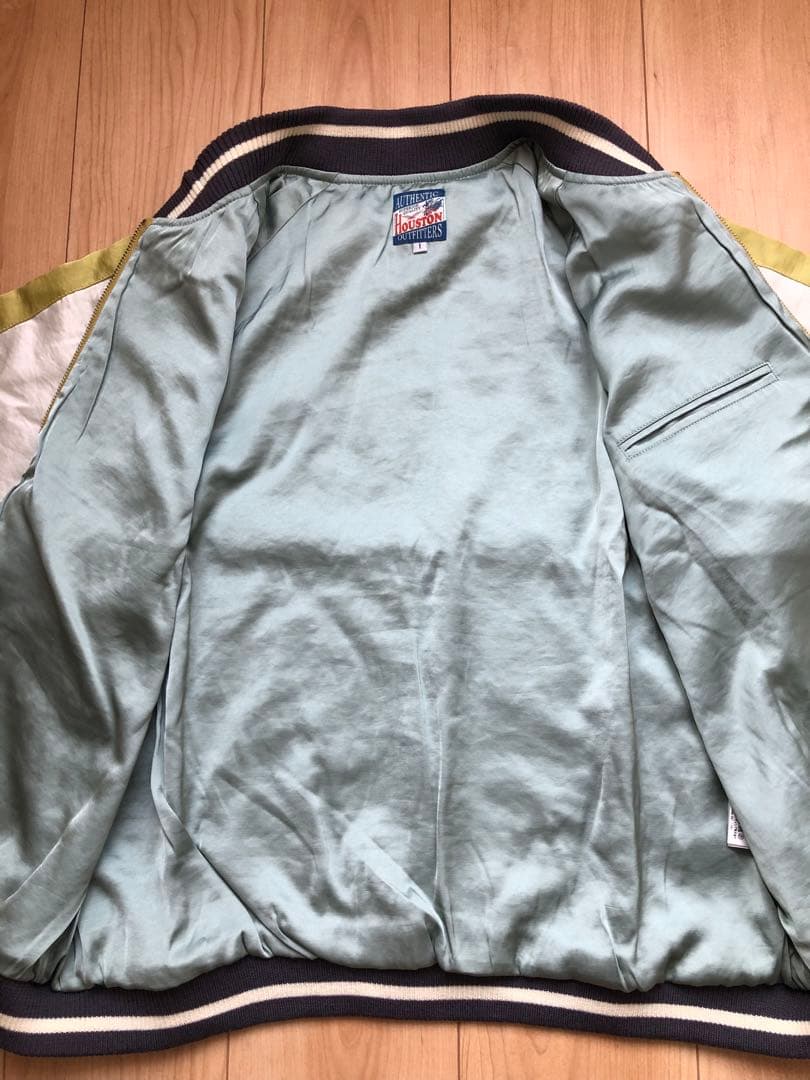 未使用タグ付！HOUSTON woman スーベニアジャケット 百猫／スカジャン
