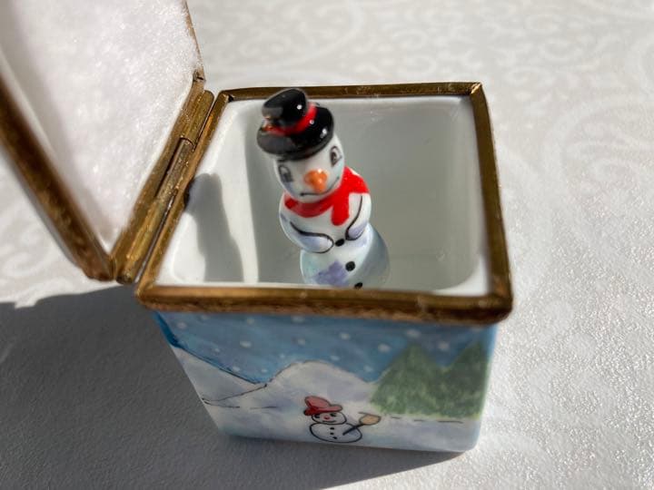 リモージュボックス　クリスマス　man 雪だるま