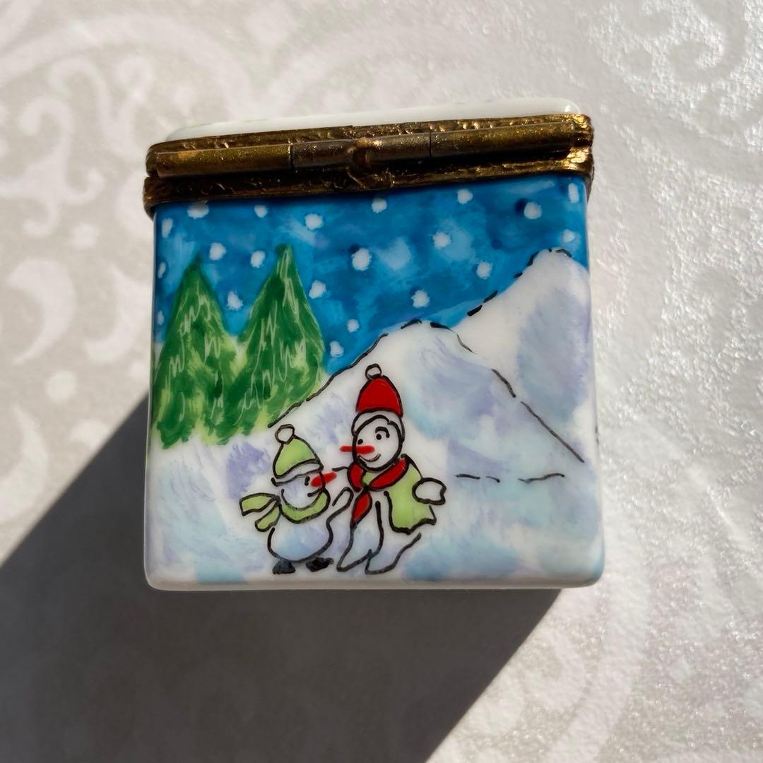 リモージュボックス　クリスマス　man 雪だるま
