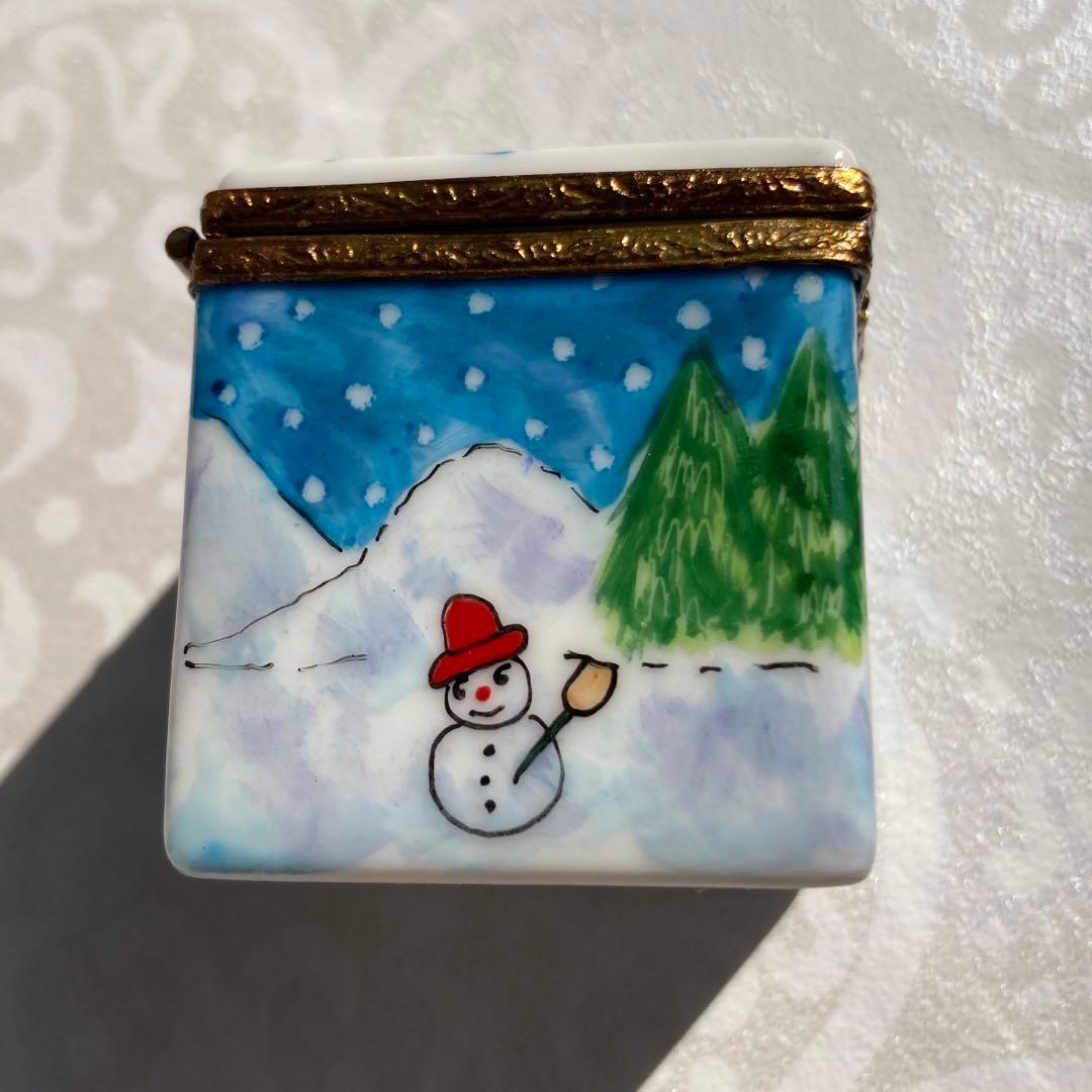 リモージュボックス　クリスマス　man 雪だるま