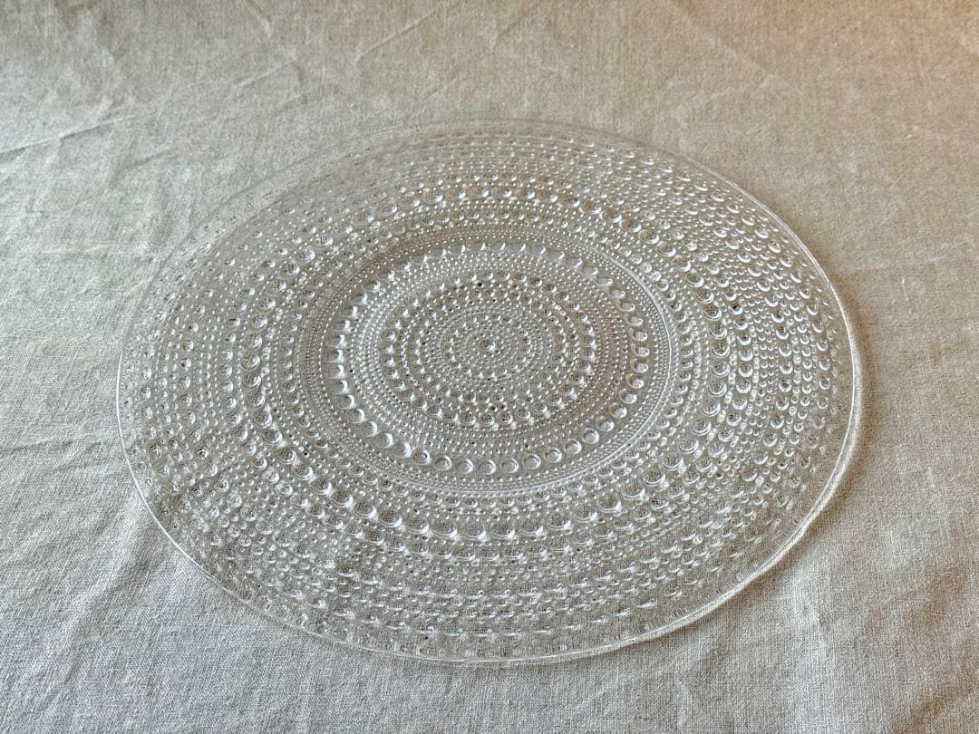 nuutajarvi Kastehelmi(クリア)ワイドプレート(32cm)