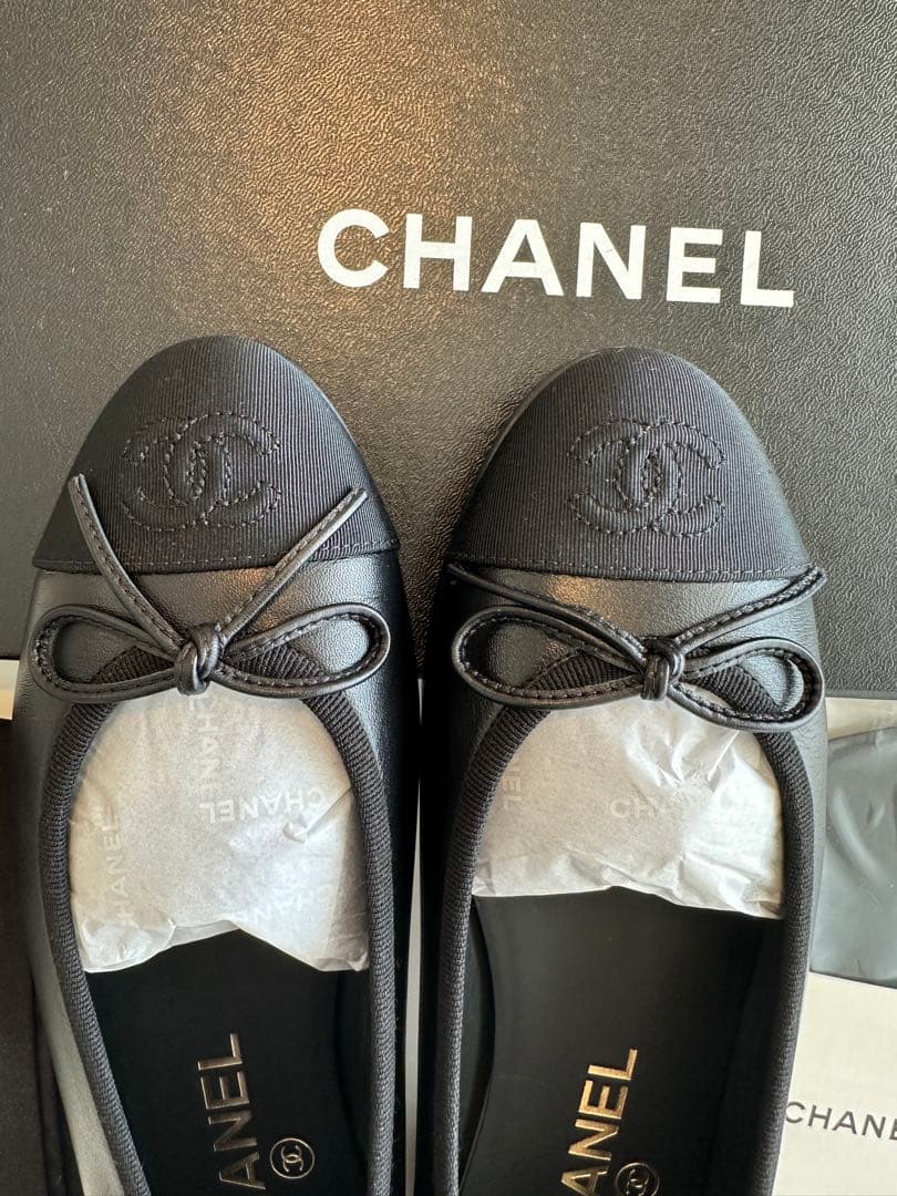 ADG 　CHANEL バレエシューズ ブラック 36C