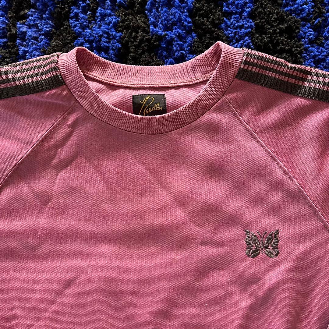 Needles ピンク トラッククルーネックシャツ スウェット ユニセックス M