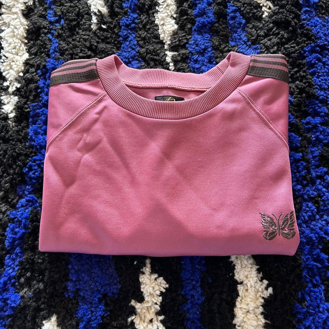 Needles ピンク トラッククルーネックシャツ スウェット ユニセックス M