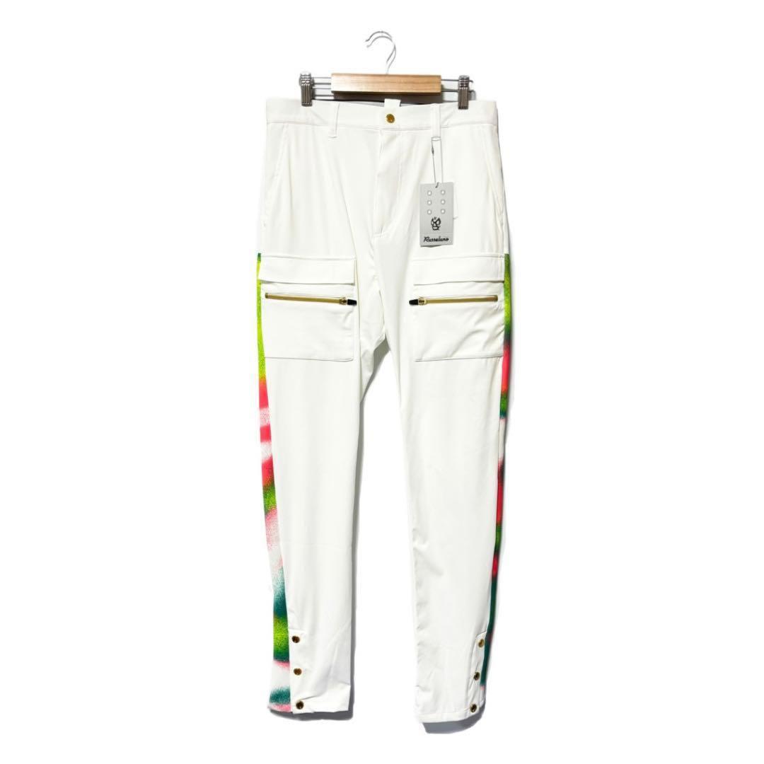 ラッセルノ ゴルフ ストレッチ スキニー カーゴ ロングパンツ ホワイト L 5