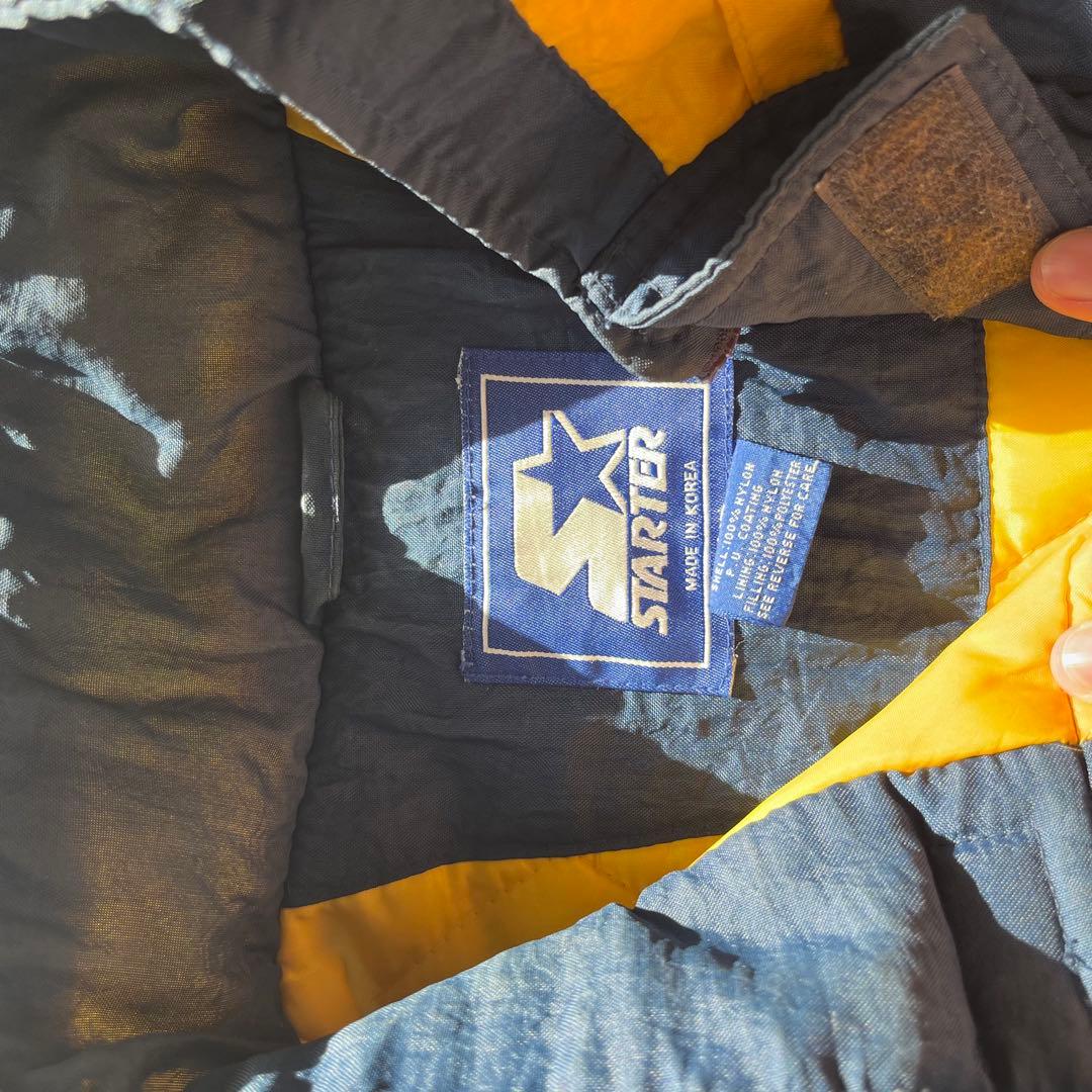 90s STARTER ミシガン大学 中綿 ナイロンジャケット XL アメフト