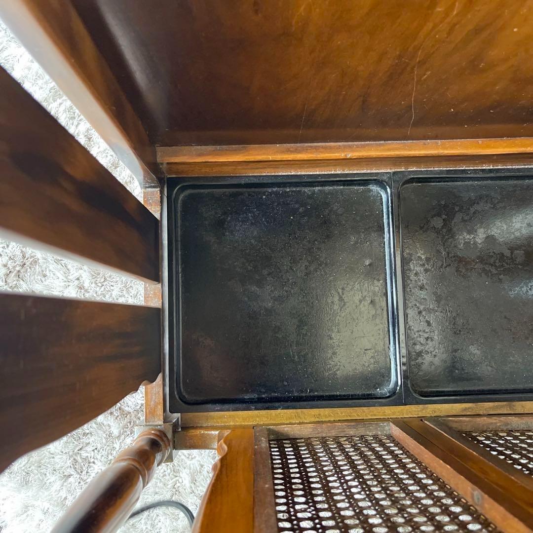 オールドカリモク　ヴィンテージ　傘立て　アンブレラスタンド　鏡付き　昭和レトロ