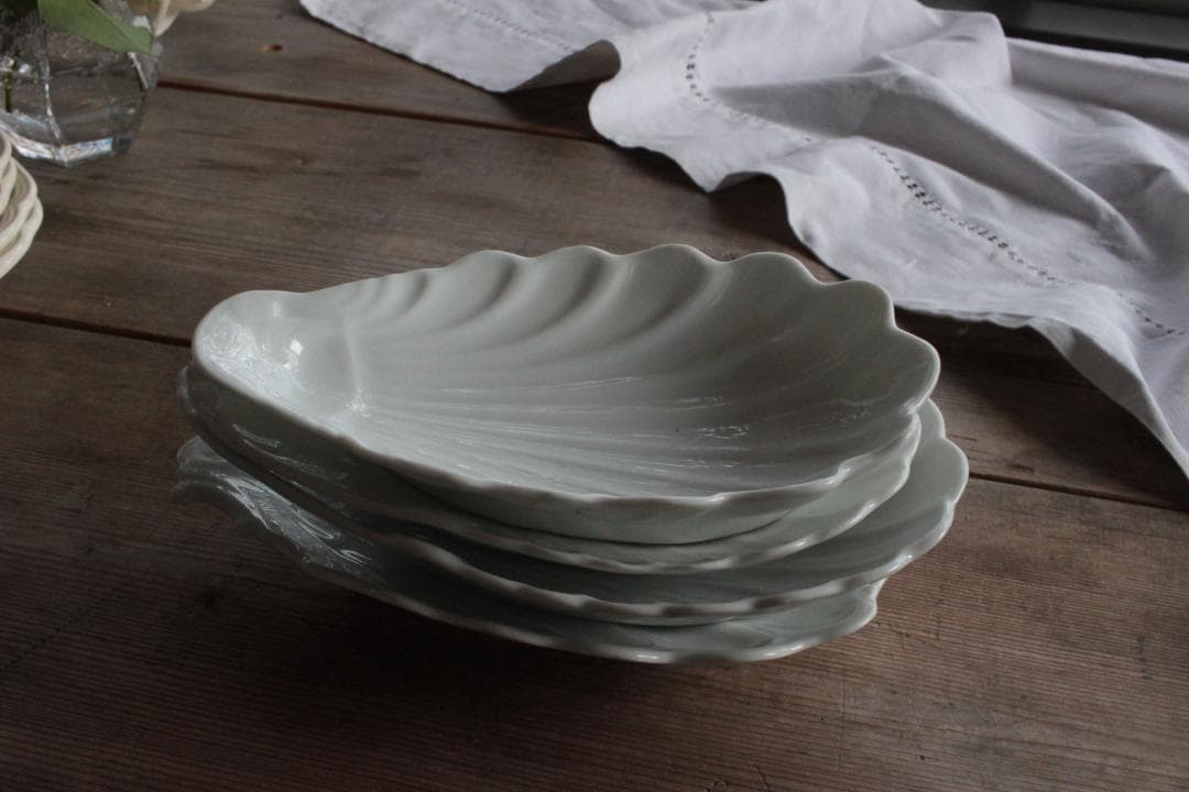 【F】シェル型ラヴィエプレート/フランスアンティーク食器